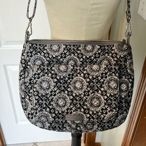 - Vera Bradley Gray Blue adjustable straps crossbody magnetic close